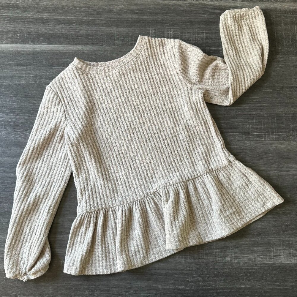 2 Pack Girl's Thermal Peplum Top